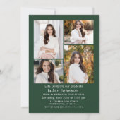 Moderne minimalistische One 5 PHOTO Graduation Par Kaart (Achterkant)