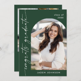 Moderne minimalistische One 5 PHOTO Graduation Par Kaart