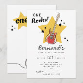 Moderne minimalistische one Rocks Baby 1ste verjaa Kaart (Voorkant / Achterkant)