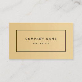 Moderne minimalistische onroerend goed Golden Visitekaartje