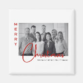 Moderne minimalistische onroerend goed kerstfoto magneet (Voorkant)