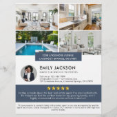 Moderne minimalistische onroerend goed open huis f flyer (Achterkant)