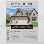 Moderne minimalistische onroerend goed open huis f flyer (Voorkant)