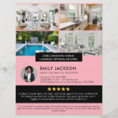 Moderne minimalistische onroerend goed open huis f flyer (Achterkant)