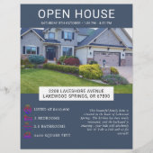 Moderne minimalistische onroerend goed open huis f flyer (Voorkant)