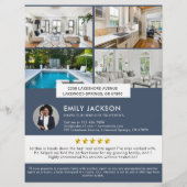 Moderne minimalistische onroerend goed open huis f flyer (Achterkant)