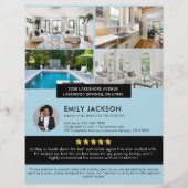 Moderne minimalistische onroerend goed open huis f flyer (Achterkant)