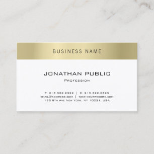 Moderne Minimalistische Ontwerp Gouden Elegante Lu Visitekaartje
