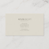 Moderne minimalistische ontwerper van architect visitekaartje (Achterkant)