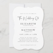 Moderne minimalistische ooglijdende eenvoudige bru kaart (Voorkant)