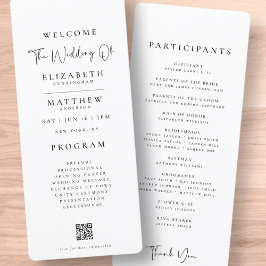 Moderne minimalistische ooglijdende eenvoudige bru programmakaart