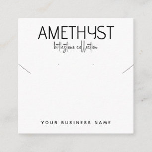 Moderne minimalistische oorbel sieraden display ka informatiekaartje