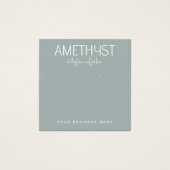 Moderne minimalistische oorbel sieraden display ka vierkante visitekaartjes (Voorkant)