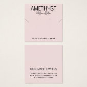 Moderne minimalistische oorbel sieraden display ka vierkante visitekaartjes (Voorkant /achterkant)