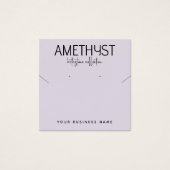 Moderne minimalistische oorbel sieraden display ka vierkante visitekaartjes (Voorkant)