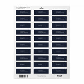 Moderne Minimalistische Oostzee Bruiloft Etiket (Full Sheet)