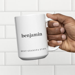 Moderne minimalistische opa heeft ooit twee- tweekleurige koffiemok