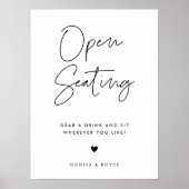 Moderne minimalistische open zitting bruiloft poster (Voorkant)