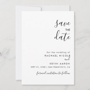 Moderne minimalistische opslag van de datumkaart save the date