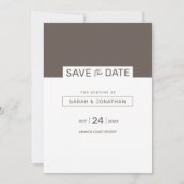 Moderne Minimalistische Opslagkaart voor de Trouwd Kaart (Achterkant)