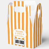 Moderne minimalistische Oranje en witte zakelijke  Bedankdoosjes (Open)