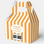 Moderne minimalistische Oranje en witte zakelijke  Bedankdoosjes (Achterkant)