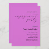 Moderne minimalistische orchidee Paarse verlovings Kaart (Voorkant / Achterkant)