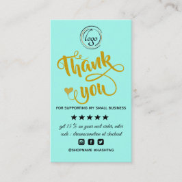 Moderne minimalistische orde dank u visitekaartje