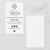 Moderne minimalistische orde dank u visitekaartje (Voorkant / Achterkant)