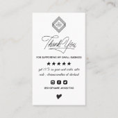 Moderne minimalistische orde dank u visitekaartje (Voorkant)