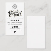 Moderne minimalistische orde dank u visitekaartje (Voorkant / Achterkant)