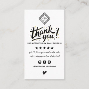 Moderne minimalistische orde dank u visitekaartje