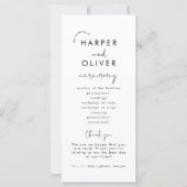 Moderne Minimalistische Orde van Evenementen Trouw (Voorkant)