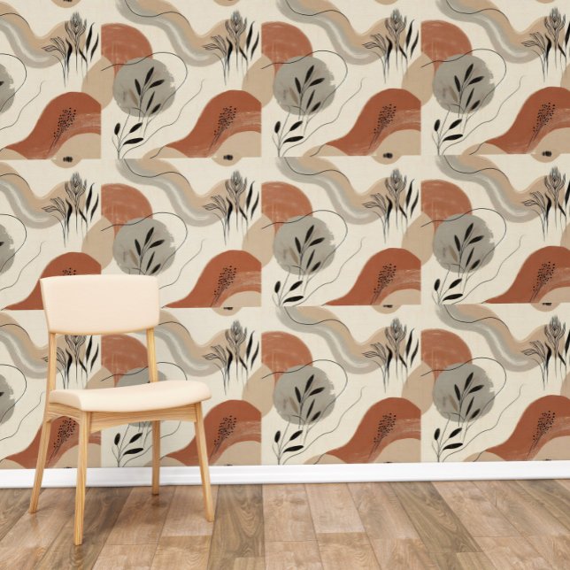 Moderne Minimalistische Organische Abstracte Vorme Behang (Creator heeft geüpload)