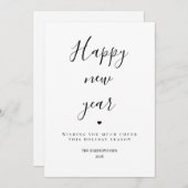 Moderne & Minimalistische Oud-en-Nieuw Uitnodiging (Voorkant / Achterkant)