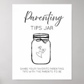 Moderne minimalistische Ouderschap tips Jar Baby s Poster (Voorkant)