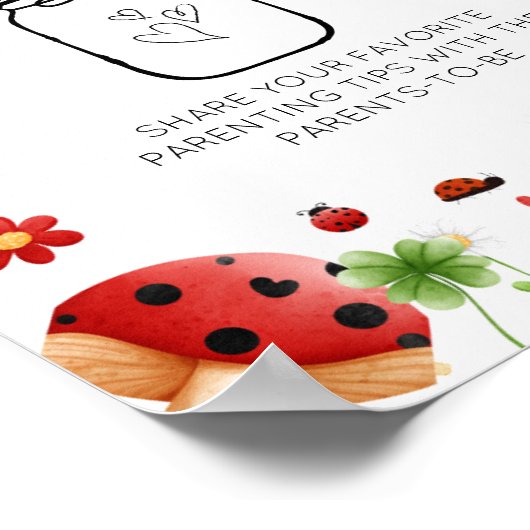 Moderne minimalistische Ouderschap tips Jar Baby s Poster (Hoek)