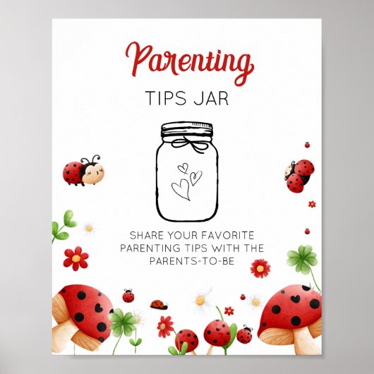 Moderne minimalistische Ouderschap tips Jar Baby s Poster (Voorkant)