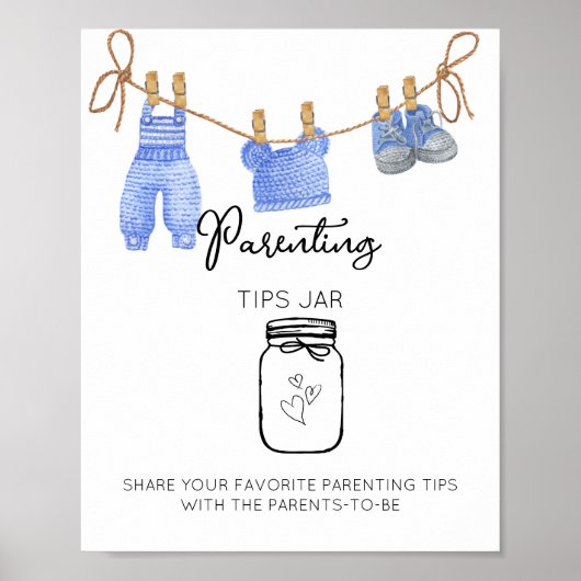 Moderne minimalistische Ouderschap tips Jar Baby s Poster (Voorkant)