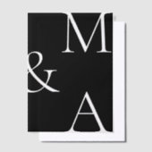 Moderne minimalistische overlay bruiloft vellum uitnodigingen (Offset)