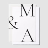 Moderne minimalistische overlay bruiloft vellum uitnodigingen (Offset)