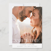 Moderne Minimalistische Overlay Foto Save The Date (Voorkant)