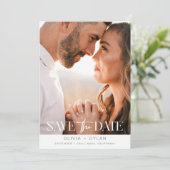 Moderne Minimalistische Overlay Foto Save The Date (Staand voorkant)