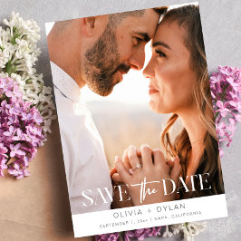 Moderne Minimalistische Overlay Foto Save The Date