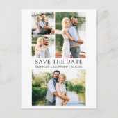 Moderne minimalistische paar 4 foto's sparen de Da Briefkaart (Voorkant)