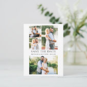 Moderne minimalistische paar 4 foto's sparen de Da Briefkaart (Staand voorkant)