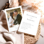 Moderne minimalistische paar foto bruiloft uitnodi kaart