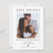 Moderne minimalistische paar foto grappige bruilof save the date (Voorkant)