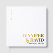 Moderne minimalistische paar namen eenvoudige brui gastenboek (Voorkant)