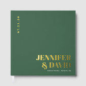 Moderne minimalistische paar namen eenvoudige brui gastenboek (Voorkant)